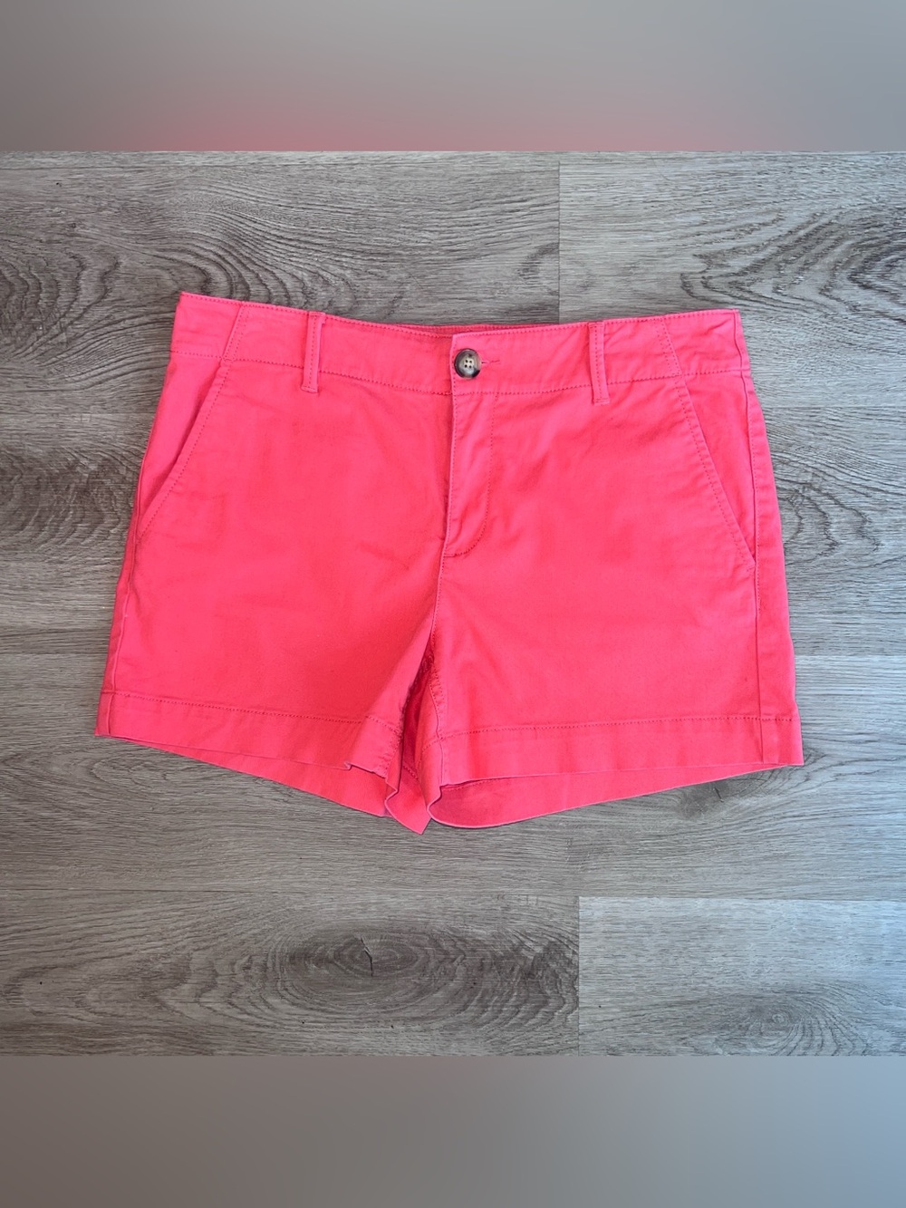 Ann Taylor LOFT The Monroe 4" Chino Short Size 4 Coral Pink Preppy
